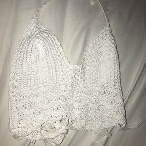 Crochet white top